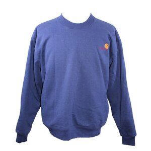 VTG 90s Carhartt Outdoor Wear thermal Lined Sweatshirt navy blue 80s workwear XL